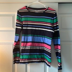 Talbots Striped Long Sleeve Tee